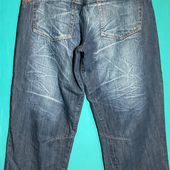 Y2K Massive Revolution Mens 36x34 Baggy Wide Grunge Skater Hip Hop Jeans - Picture 7 of 7